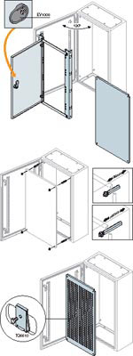 ABB SR2 Плата монтажная перфор.для шкафов SR 800х600мм ВхШ TQ8060