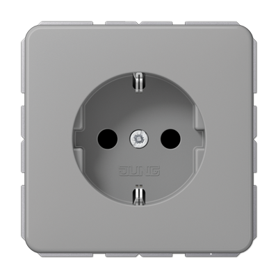JUNG Штепсельная розетка SCHUKO 16A 250V~ серая CD1520BFGR