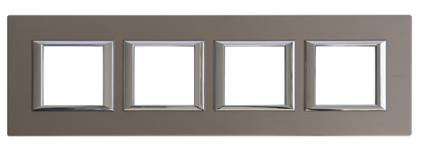 BT Axolute Бронза Рамка 2+2+2+2 мод прямоугольная (надпись горизонтально) HA4802M4HBR