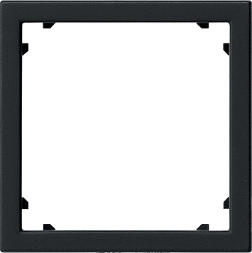 Gira System 55 Черный матовый Адаптерная рамка для приборов с накладкой 45*45 мм (Alcatel) 0283005