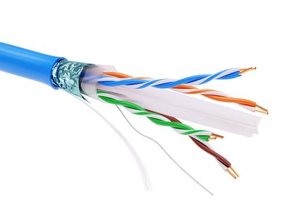 DKC Информационный кабель экранированный F/UTP 4х2 CAT6, PVC, синий RN6FUPV3BL