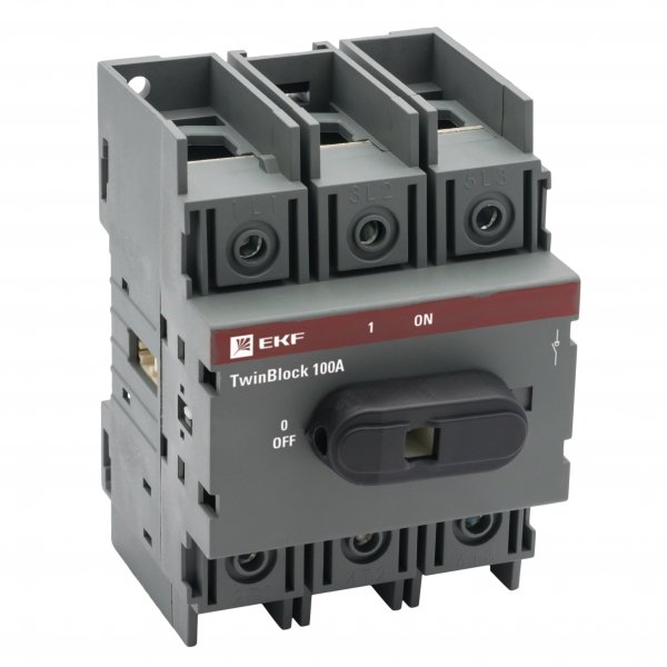 EKF PROxima Рубильник 100A 3P c рукояткой управления для прямой установки TwinBlock
