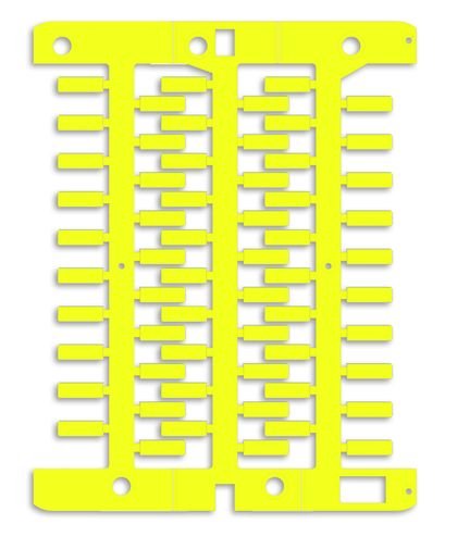 DKC Маркировка для провода, жесткая, для трубочек. 4х12мм. Желтая