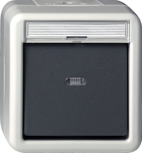 Gira Кнопочный выключатель одноклавишный IP44 015630