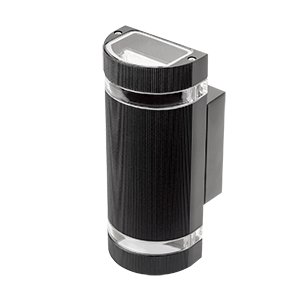 Gauss Светильник садово-парковый Enigma настенный архитектурный, 2xGU10, 100*105*245mm, 170-240V / 50Hz, 2xMax.50W, IP54, GD161