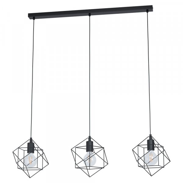 Eglo 43361 Подвес STRAITON, 3X60W(E27), L905, B240, H1100, сталь, черный Eglo 43361 Подвес STRAITON, 3X60W(E27), L905, B240, H1100, сталь, черный