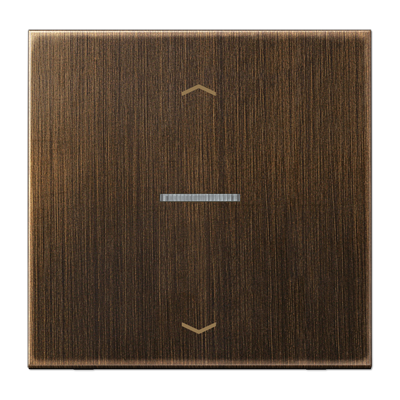 JUNG Клавиша для KNX кнопки, 1 группа, с окошком и символами "стрелки" металл латунь Antik ME101KO5PAT