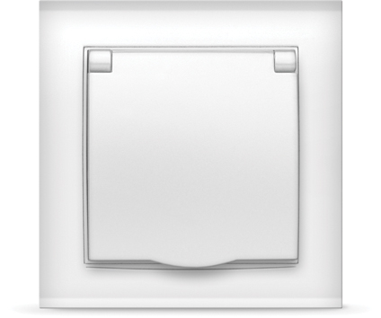 UNIVersal "Бриллиант" розетка Бел с/з с крышкой 7947649