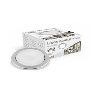 Gauss Светильник Tablet GX005 Хром, GX53