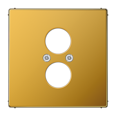JUNG Крышка для 2-х гнезд (разъемов для громкоговорителей) золото LS962GGO