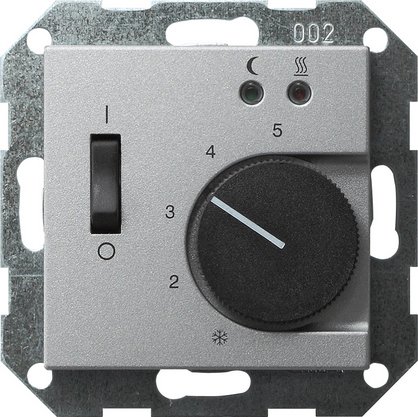 Gira S-55 Алюминий Регулятор тёплого пола 039426