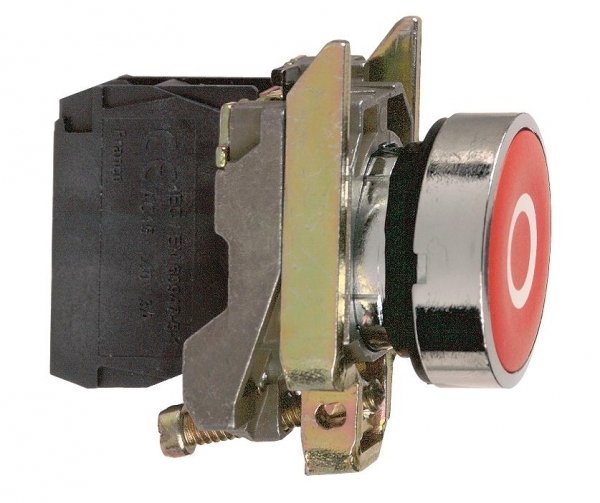 SE XB4 Кнопка с возвратом красная 1НЗ с маркировкой 0 XB4BA4322