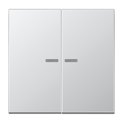 JUNG Клавиша для KNX кнопки, 2 группы, с окошком металл алюминий AL102KO5