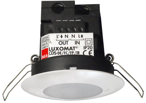 BEG Белый Выключатель сумеречный с дист. упр., скрытый монтаж в подвесной потолок, IP20 92249