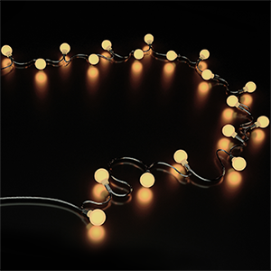 Gauss Гирлянда садовая на солнечной батарее 30 LED ламп Шары Белый свет Solar, 1/24 GS032