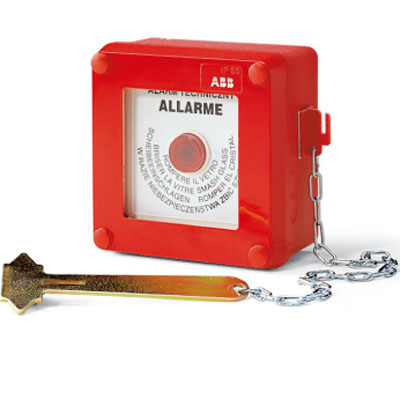 ABB Luca Бокс настенный красный с пожарной кнопкой IP55 13180