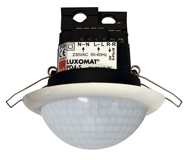 BEG Белый Датчик SLAVE потолочный 360°, диаметр действия 24м. IP20 92254