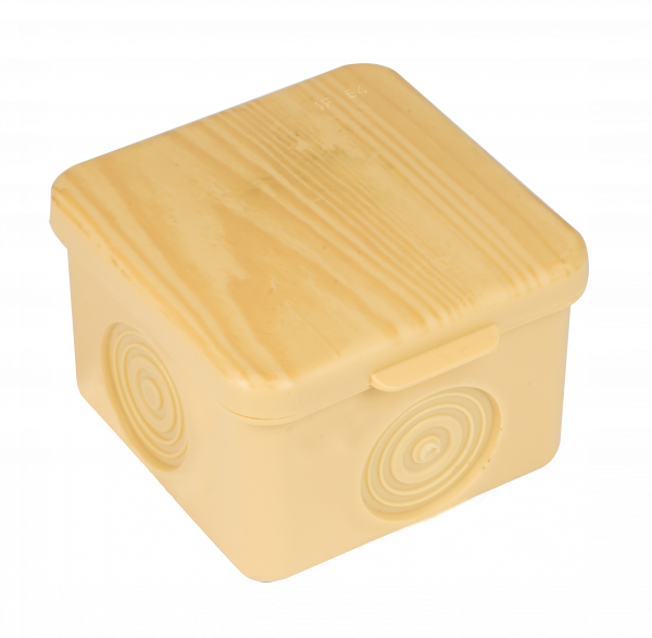 EKF PROxima Коробка распаячная КМР-030-037 пылевлагозащищенная без мембранных вводов (65х65х50) светлое дерево