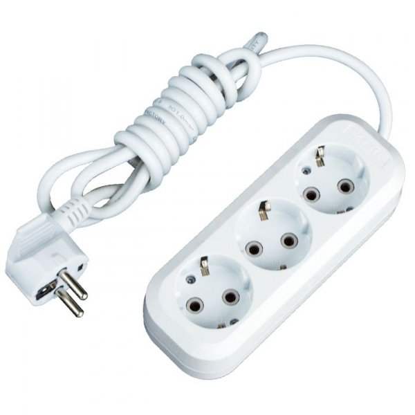 EKF PROxima Удлинитель "Эксперт" 3 гнезда 3 метра 16А/3,5кВт с заземлением ПВС 3х1