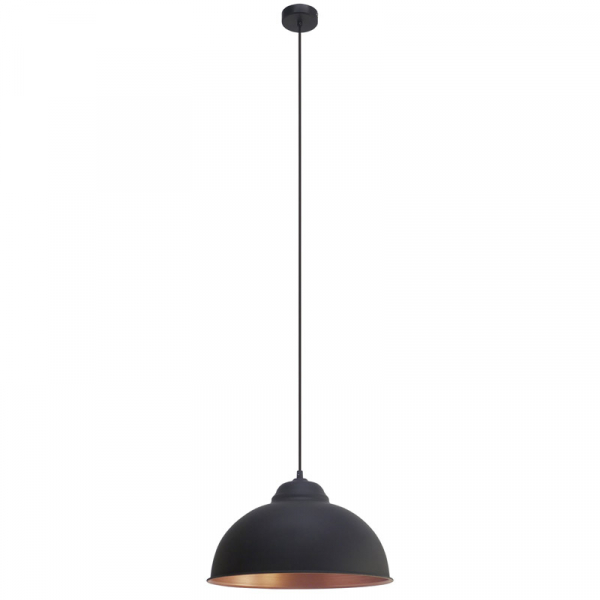 Eglo Подвес TRURO 2, 1х60W (E27), Ø370, H1100, сталь, черный, медный 49247