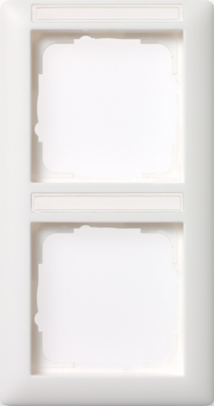 Gira Standard 55 Белый глянец Рамка 2-ая вертикальная с полем для надписи 110203