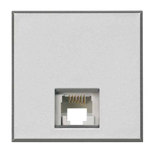 BT Axolute Алюминий Розетка телефон RJ12 3 кат. 2 мод, тип коннектора К10 HC4258/12D