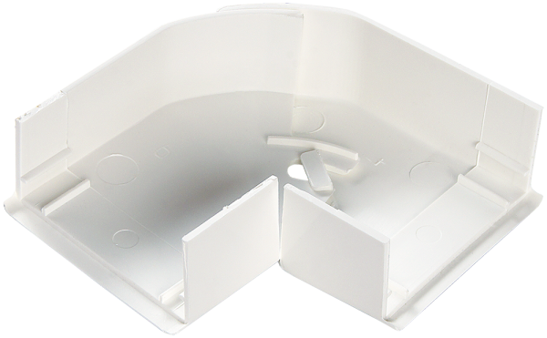 SPL Угол плоский переменный для мини-плинтусов 40x20 белый (030283 - SPL - 040004S)