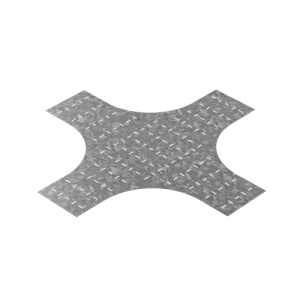 OSTEC Донная вставка для крестообразного разветвителя для лотков НЛО 400 мм, толщ. 1,0 мм, Сендзимир цинк