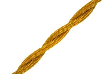 Купить BIRONI Золото глянец Витой провод 2*1,5 50м B1-424-079-50