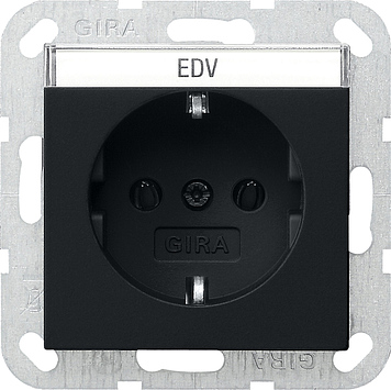Gira Розетка с з/к и полем для надписи 0457005
