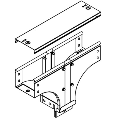 Купить DKC Крышка TDSR на ответвитель Т-обр. верт. переходник 200/100, цинк-ламельная