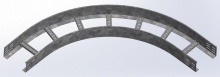 OSTEC Поворот 90 град. для лестничного лотка НЛО 200х80х3000 радиус 600 мм, толщ. 1,5 мм, Сендзимир цинк
