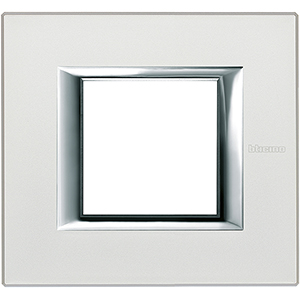 BT Axolute Жемчужное Серебро Рамка 2 мод прямоугольная HA4802SAN