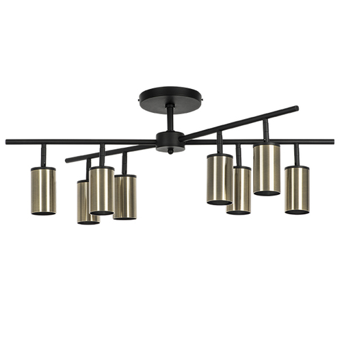 Lightstar LR728318 Люстра RULLO 8х50W GU10 ЧЕРНЫЙ/БРОНЗА (571728+214431-8), шт