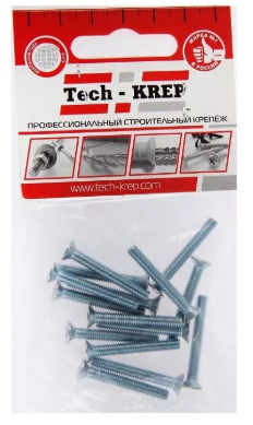 Купить Tech-Krep Винт DIN965 с потайной головкой оцинк. М4х30 (15 шт) - пакет 102990