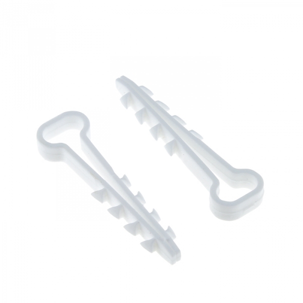 EKF PROxima Дюбель-хомут (6х14 мм) для плоского кабеля белый (50 шт.)