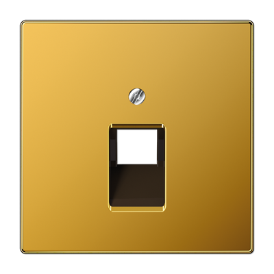 JUNG LS 990 Золото Накладка 1-ой наклонной ТЛФ/комп розетки LS969-1UAGGO