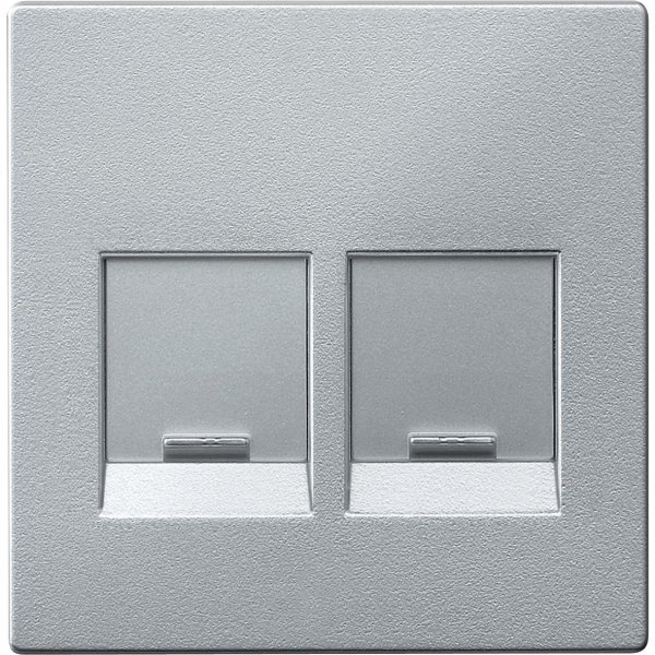 Купить SE Merten SM Алюминий Центральная плата 2-ая для модулей штепсельных разъемов с пылезащ. шторками MTN4562-0460