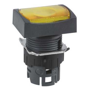 Купить SE Кнопка удлиненная прямоугольная с подсветкой желтая ZB6DW5