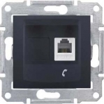 Купить SE Sedna Графит Розетка ТЛФ 1-ая RJ11 SDN4101170