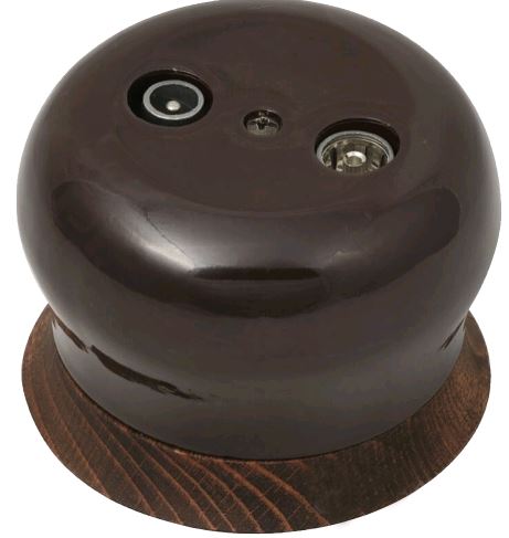 BIRONI Фаберже Керамика Коричневый Розетка TV/R-SAT проходная B2-304-020/18