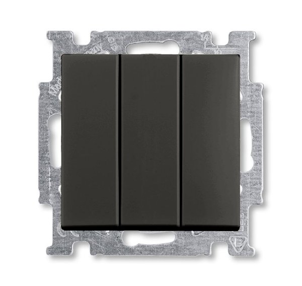 ABB BJB Basic 55 Шато (чёрн) Выключатель 3-клавишный, 16А 2CKA001012A2173