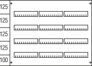 Купить ABB Пластрон размером 600х750мм с прорезями 3 ряда , 4 рейки AS34