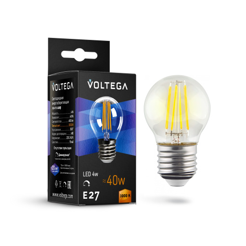 Voltega VG10-G1E27warm5W-FD Лампочка 8466 Voltega VG10-G1E27warm5W-FD Лампочка 8466