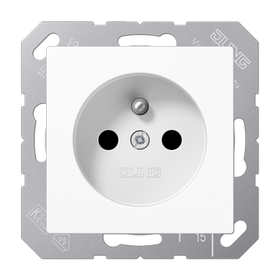 JUNG Розетка франко-бельгийской системы белый, защита от детей A1520FKIWW