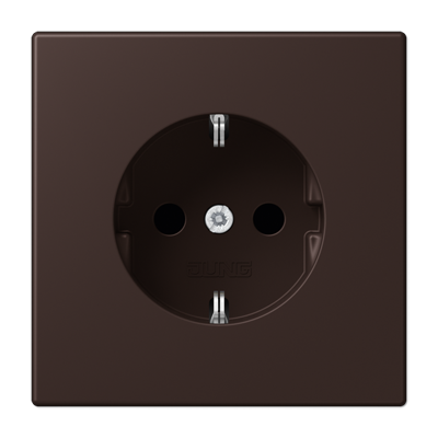 JUNG LS 990 Terre d‘ombre brulee 59(4320J) Розетка с/з с защитными шторками, безвинт. зажим LC1520KI4320J
