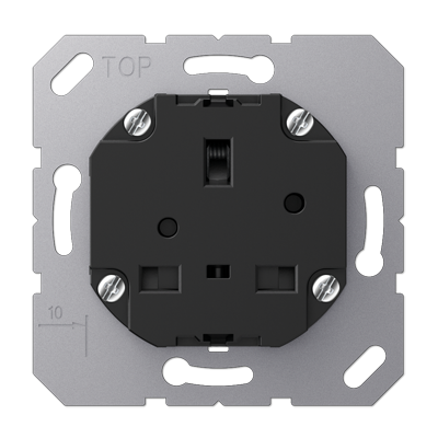 JUNG Розетка British standart 13А без выключателя, рамка 71х71мм 3521EINS