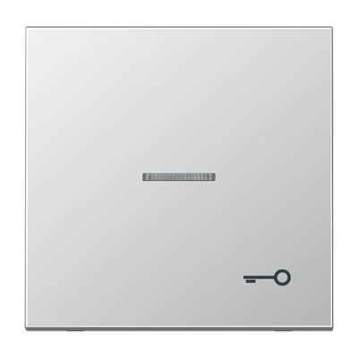 JUNG Клавиша для контрольного выключателя с подсветкой и символом "замок" алюминий AL2990KO5T