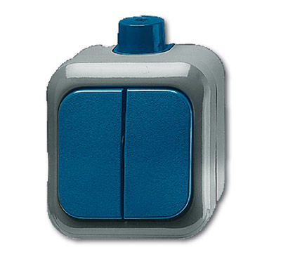 ABB Busch Duro Выключатель 2-клавишный, откр.монтаж, IP66, для работы в агрессивных средах 2CKA001084A0839