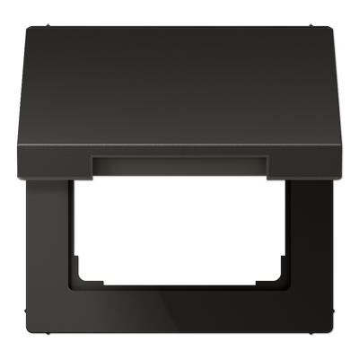 JUNG Крышка откидная для штепсельных розеток с платой 50×50 мм антрацит AL2990KLAN